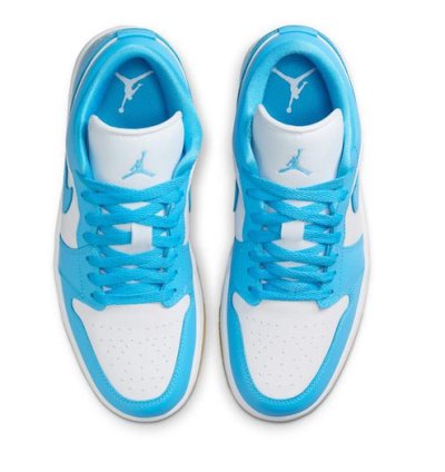 Mens Wmns Air Jordan 1 Low Dark Powder Blue Gum DC0774-104