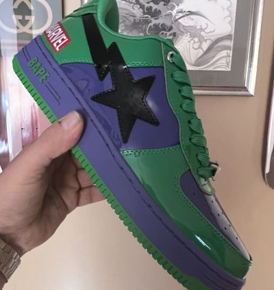 Bape Marvel Hulk Bapesta