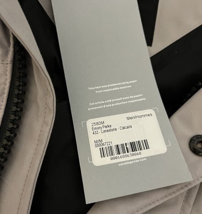 Limestone 432 Canada Goose Emory Parka Sz Medium
