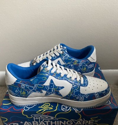 Bape Medicom Toy Bearbrick Blue Camo Bape Sta Low Size 12