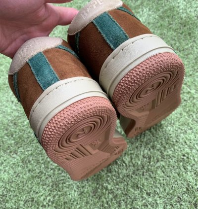 BAPE MID Sta brown green camo suede
