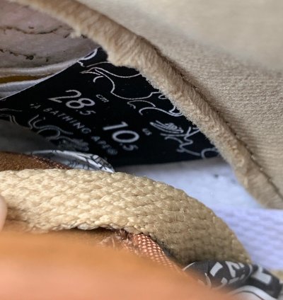 BAPE MID Sta brown green camo suede