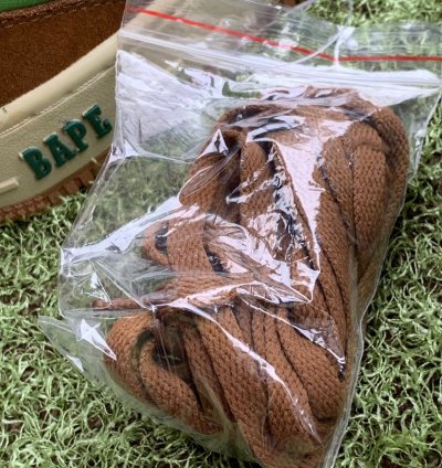 BAPE MID Sta brown green camo suede