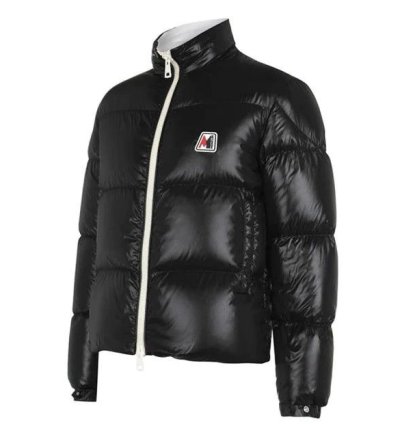 Moncler Chartreuse Down Jacket Black Men Size 4
