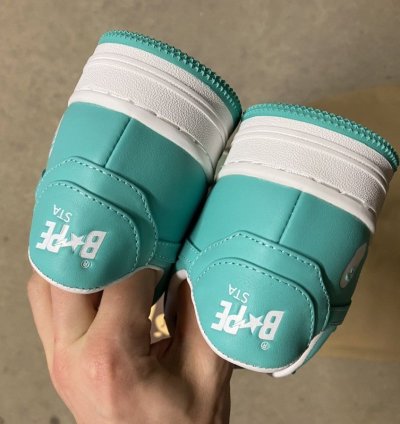 Bape Premium leather bapesta green