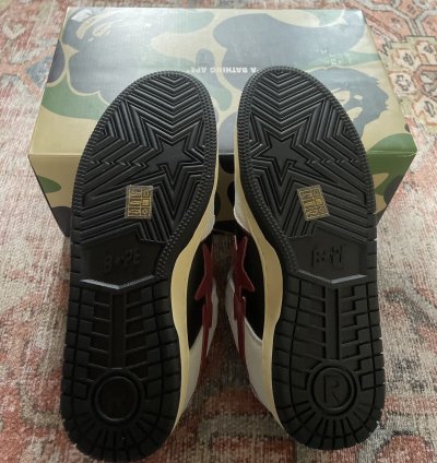 Bape Red Sk8 Sta Sneakers