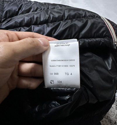 Moncler Daniel Down Jacket Black Puffer Sz TG4