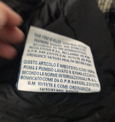 Moncler down jacket size 1 brand new