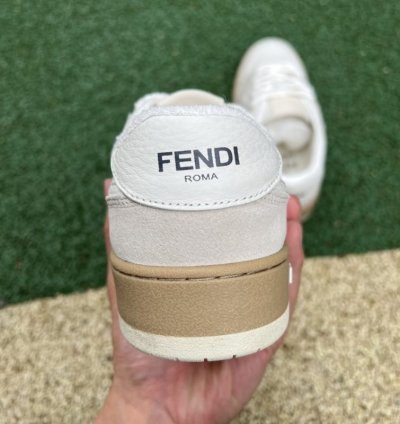 FENDl Match White Suede Low-Tops 'White'