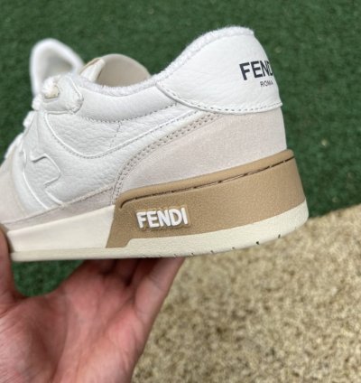 FENDl Match White Suede Low-Tops 'White'