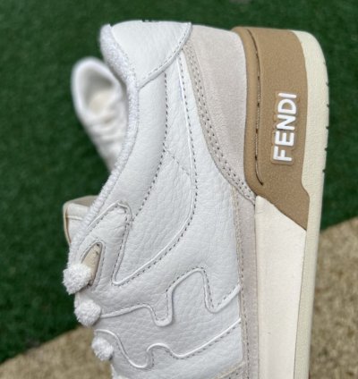 FENDl Match White Suede Low-Tops 'White'