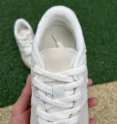 FENDl Match White Suede Low-Tops 'White'