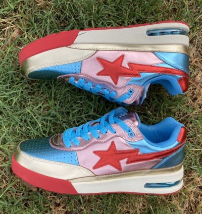 Bape road sta metallic pink