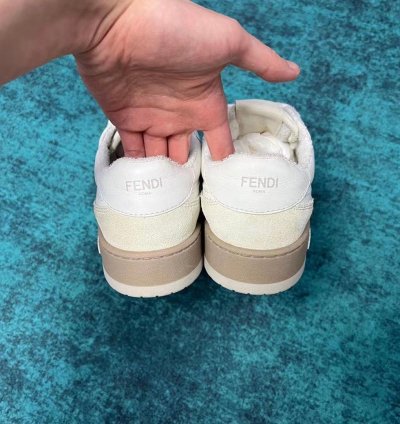 FENDl Match White Suede Low-Tops 'White'
