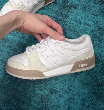 FENDl Match White Suede Low-Tops 'White'
