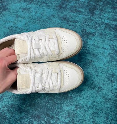 FENDl Match White Suede Low-Tops 'White'