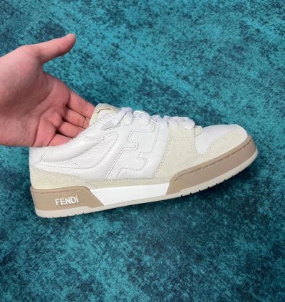 FENDl Match White Suede Low-Tops 'White'
