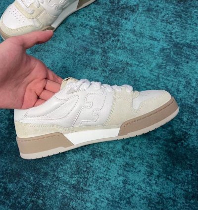 FENDl Match White Suede Low-Tops 'White'