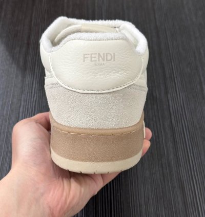 FENDl Match White Suede Low-Tops 'White'
