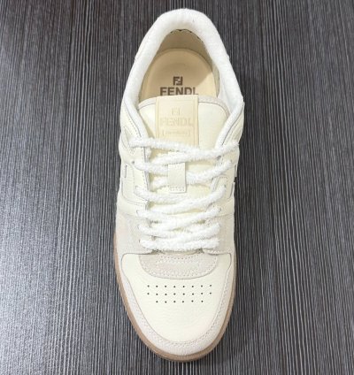 FENDl Match White Suede Low-Tops 'White'