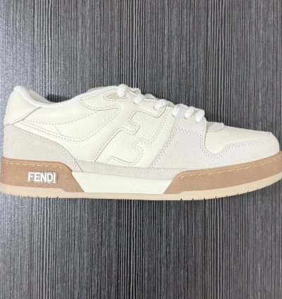 FENDl Match White Suede Low-Tops 'White'