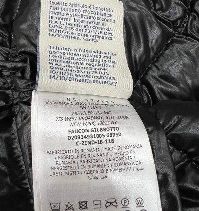 Moncler faucon long jacket