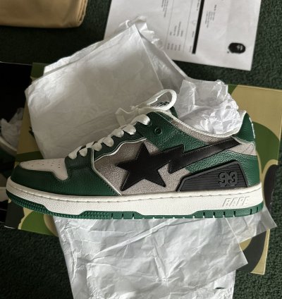 BAPE SK8 STA 1 Sneakers Green and Black