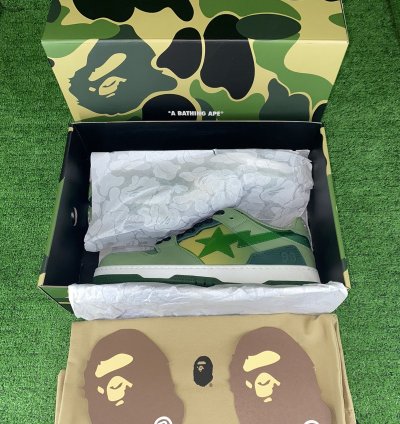 BAPE SK8 STA 5 GREEN SIZE 7
