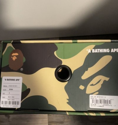 bape sk8 sta brown and red