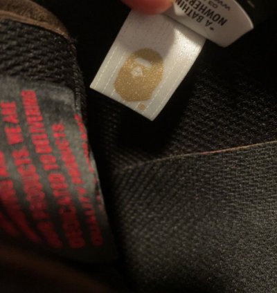 bape sk8 sta brown and red