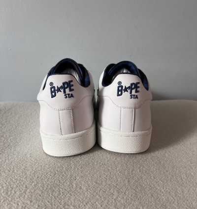 Bape Skull Sta Blue Camo Sneakers in White