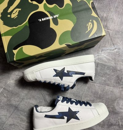 BAPE SKULL STA WHITE NAVY