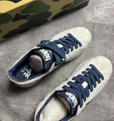 BAPE SKULL STA WHITE NAVY