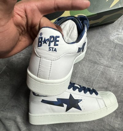 BAPE SKULL STA WHITE NAVY