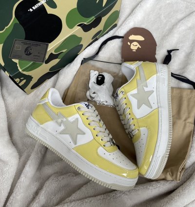 Bape SSENSE Exclusive Yellow Sta Sneakers