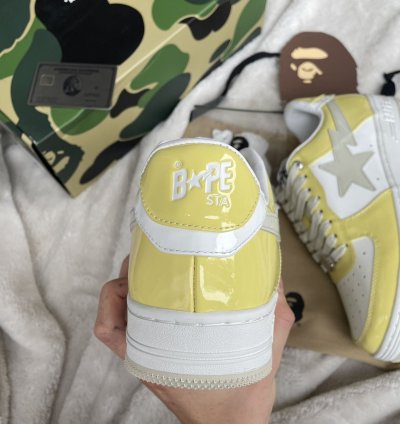 Bape SSENSE Exclusive Yellow Sta Sneakers
