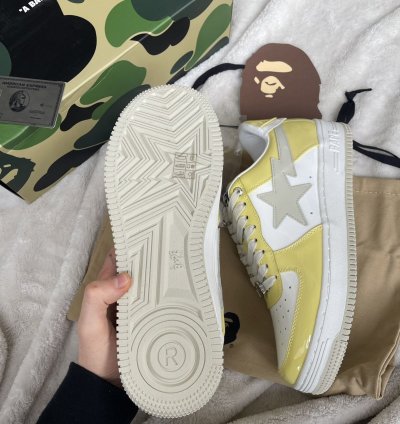 Bape SSENSE Exclusive Yellow Sta Sneakers