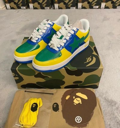 BAPE STA 1 BRAZIL JAMAICA GREEN BLUE YELLOW SIZE 11