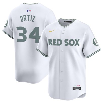 David Ortiz Jersey #34 Boston Red Sox 2025 City Connect Vapor Premier Limited Stitched White