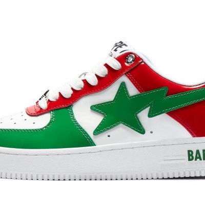 BAPE STA 1 MEXICO ITALY RED WHITE GREEN SIZE 9 5
