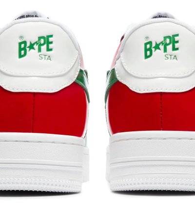 BAPE STA 1 MEXICO ITALY RED WHITE GREEN SIZE 9 5