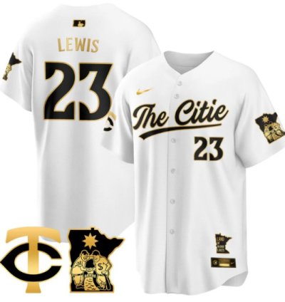 Royce Lewis Jersey #23 Minnesota Twins 2025 City Connect Concept Stitched White Gold