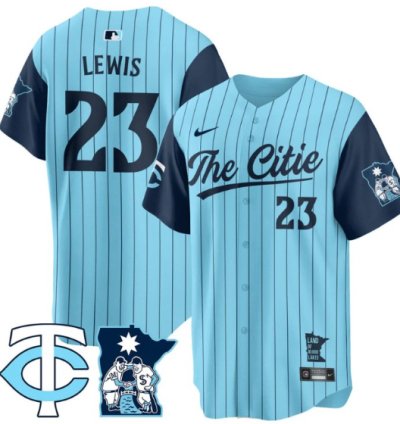 Royce Lewis Jersey #23 Minnesota Twins 2025 City Connect Concept Stitched Blue