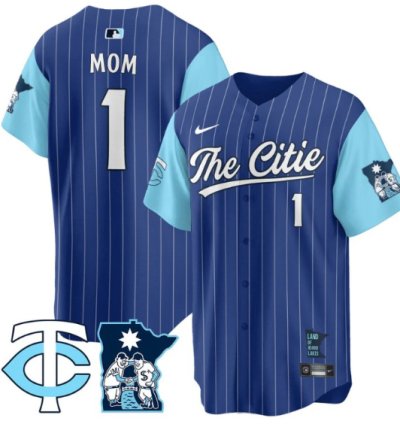 Mom Jersey #1 Minnesota Twins 2025 City Connect Concept Stitched Royal