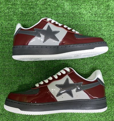 BAPE STA 2 MAROON GRAY SIZE 10