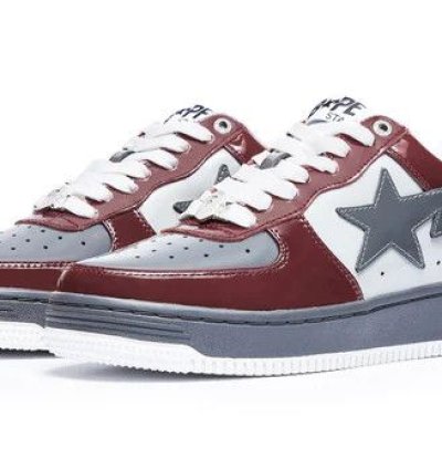 BAPE STA 2 MAROON GRAY SIZE 12