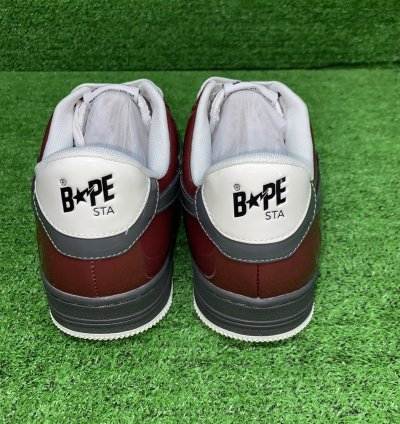BAPE STA 2 MAROON GRAY SIZE 9 5