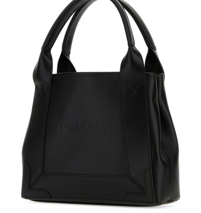 Balenciaga Debossed Logo Leather Tote Bag