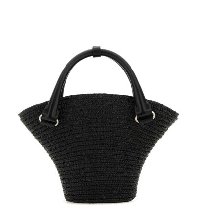 Balenciaga Mini Braided Raffia Tote Bag