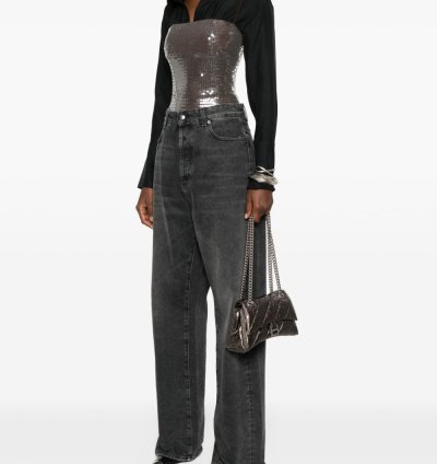 Balenciaga Small Crush Leather Shoulder Bag